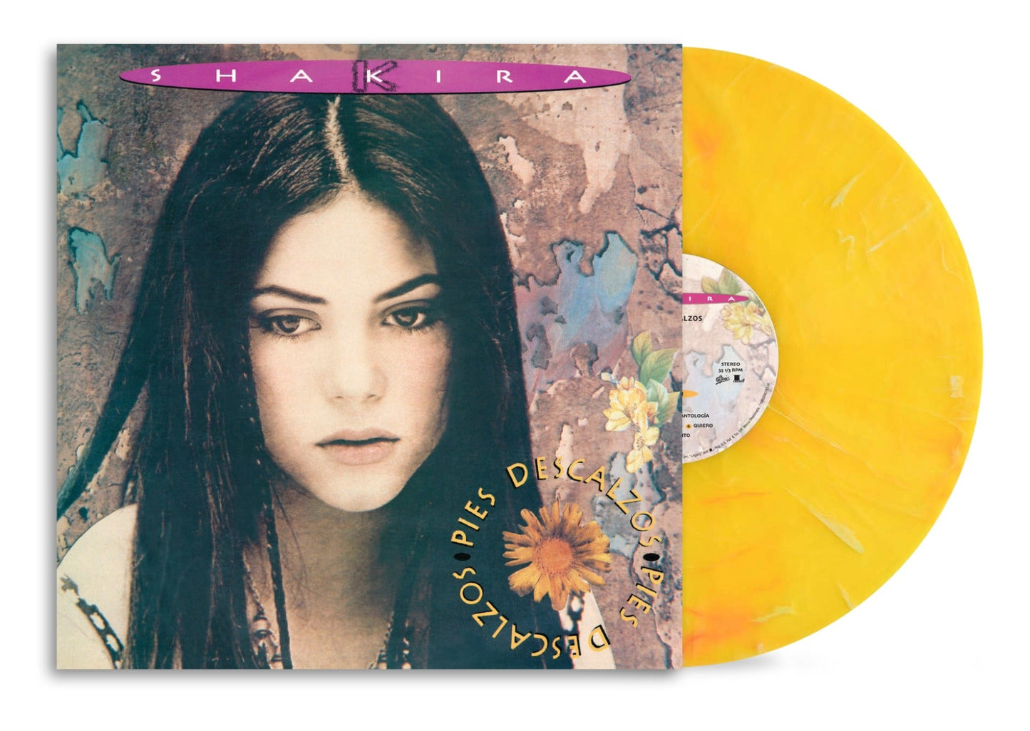 Shakira Pies Descalzos (30Th Anniversary Vibrant Yellow W/Red Swirl Marble Colored Vinyl) | Vinyl