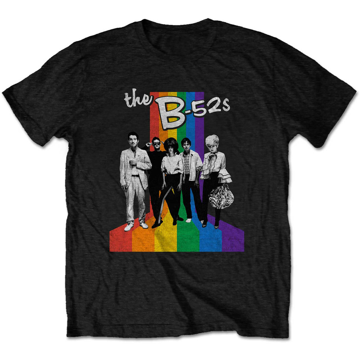 B52s Rainbow Stripes | T-Shirt black