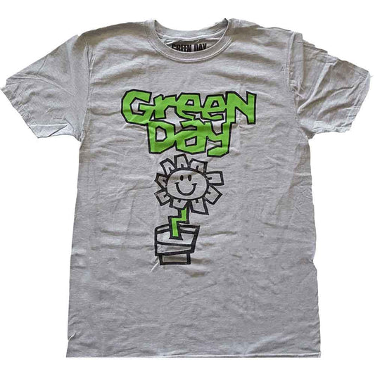Green Day Flower Pot | T-Shirt Grey