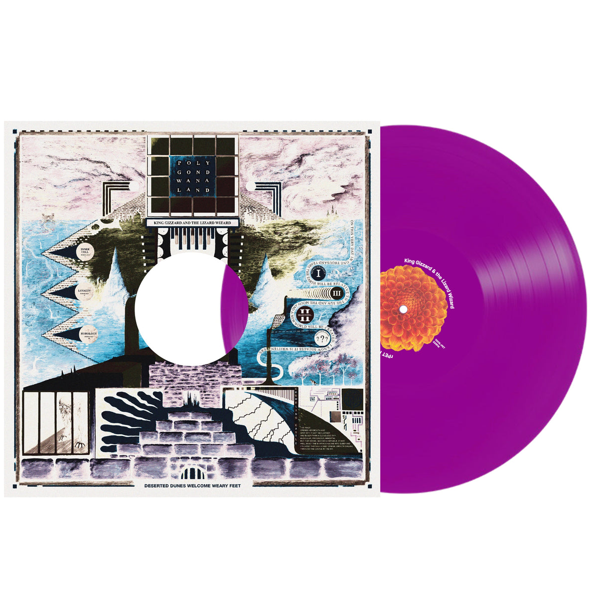King Gizzard & The Lizard Wizard Polygondwanaland (100% Recycled Plastic (r-PET), 180 Gram Translucent Purple) | Vinyl