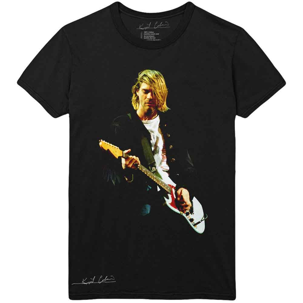 Kurt Cobain Guitar Photo Colour | T-Shirt Black