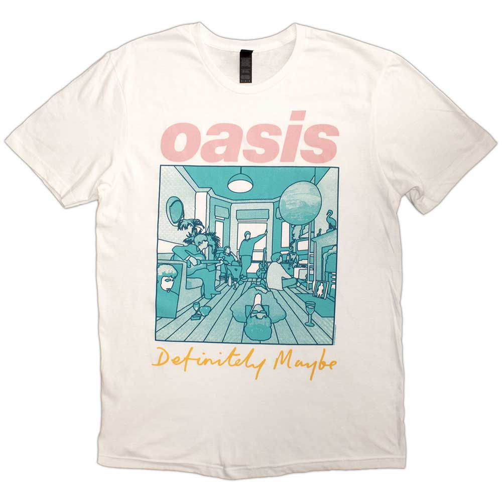Oasis Definitely Maybe Illustration Colour | T-Shirt White