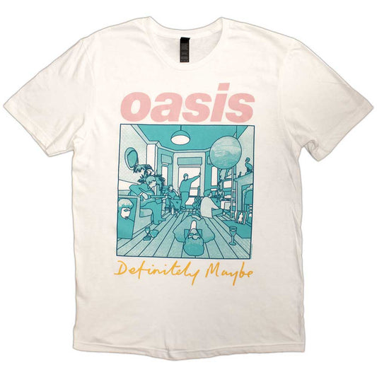 Oasis Definitely Maybe Illustration Colour | T-Shirt White