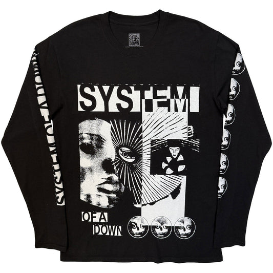 System Of A Down Hypno Hi-Contrast Unisex Long Sleeve T-Shirt (Black) | Apparel