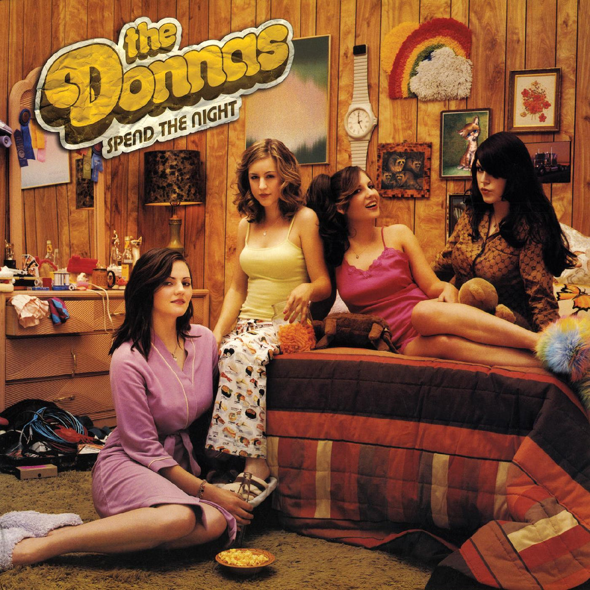 The Donnas Spend The Night (Clear With Canary & Pink Splatter Vinyl) | Vinyl